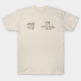 Mini Cute Origami Dragons T-Shirt T-Shirt